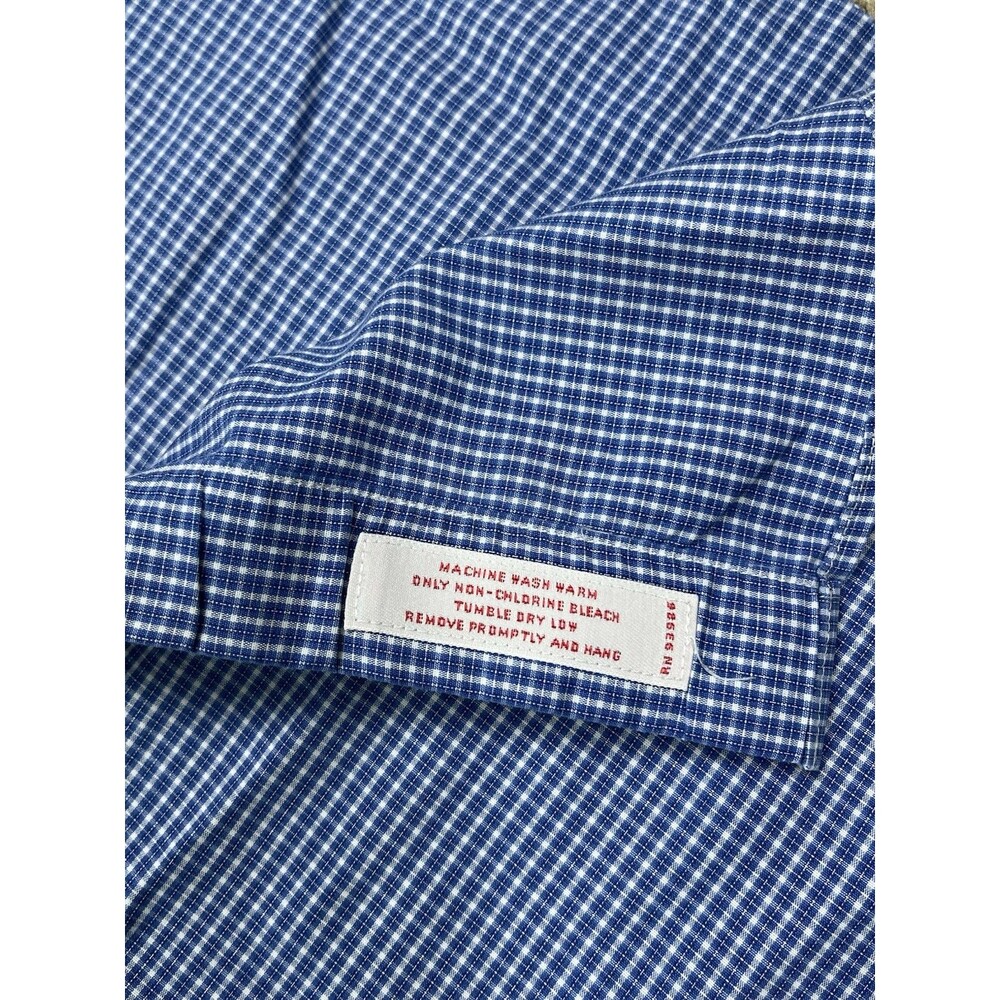 Brooks Brothers NON IRON Regular Fit Button Down Shirt Men M Cotton Blue Gingham - Picture 7 of 14